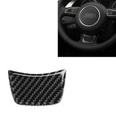 Car Carbon Fiber Steering Wheel Decorative Sticker for Audi A3 / S3 2014-2019, Left and Right Drive Universal