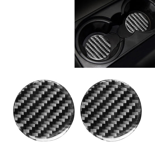 Car Carbon Fiber Water Cup Holder Mat for Land Rover Discovery 4 2010-2016, Left and Right Drive Universal