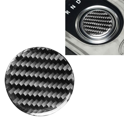 Car Carbon Fiber Gearshift Knob Decorative Sticker for Land Rover Discovery 4 2010-2016, Left and Right Drive Universal