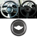 2 PCS Car Steering Wheel R Chassis Carbon Fiber Decorative Sticker for BMW MINI R55 / R56 / Countryman R60 / Paceman R61