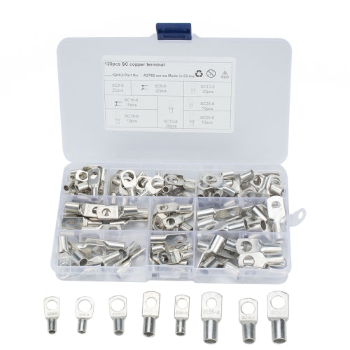 120 PCS Wire terminals Connector Cable Lugs Battery SC Terminals Glimpse of Mouth