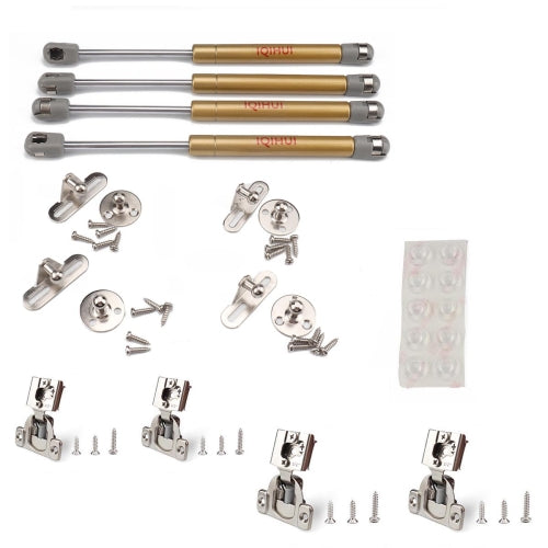 4 Sets Hydraulic Shocks Hinge Gas Strut Gas Spring Lid Support for RV / Trailer(Gold)