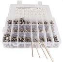 520 PCS 304 Stainless Steel Screws and Nuts M3 M4 M5 M6 Hex Socket Head Cap Screws Gasket Wrench Assortment Set Kit