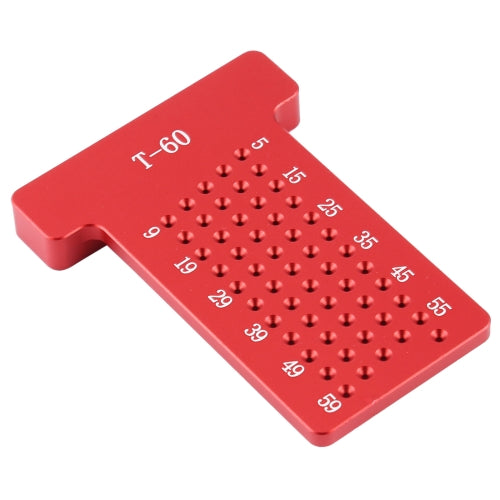 T60 T-Shaped Woodworking Aluminum Alloy Holes Ruler Marking Fixing Tool