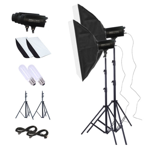 TRIOPO Oubao TTR600W 70x100cm Studio Softbox + Tripod Mount + 2x E27 150W Light Bulb Photography Lighting Tow Piece Set