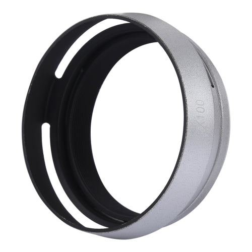 49mm Metal Vented Lens Hood for Fujifilm X100(Silver)