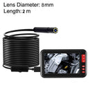 F200 4.3 Inch Screen Display HD1080P Snake Tube Inspection Endoscope with 8 LEDs, Length: 2m, Lens Diameter: 8mm, Mild Line