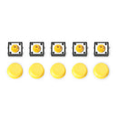 5 PCS LDTR-YJ030 Electrical Power Control 4-Pin Push Button Switches(Yellow)