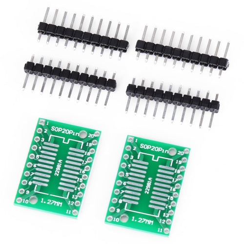 2 PCS Landa Tianrui LDTR - YJ032 / D Dual-side SOP20 / SSOP20 / TSSOP20 SMD to DIP20 Adapter Board for Arduino