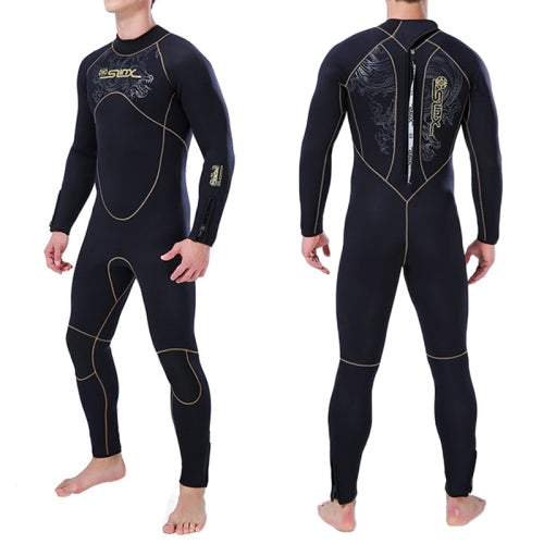SLINX 1106 5mm Neoprene + Towel Lining Super Elastic Wear-resistant Warm Semi-dry Full Body One-piece Wetsuit for Men, Size: XXXL