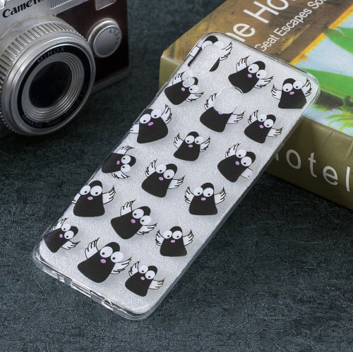 Colored Drawing Pattern Transparent TPU Protective Case for Galaxy A30(Little Monster)