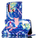 3D Painted Horizontal Flip PU Leather Case with Holder & Card Slots & Wallet & Photo Frame For Huawei P20 Lite (2019)(Hearted Butterflies)