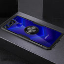 Shockproof Transparent Protective Case with 360 Degree Magnetic Rotation Holder For Huawei Honor View 20(Black)