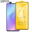 25 PCS 9D Full Glue Full Screen Tempered Glass Film For Xiaomi Mi 9T Pro
