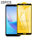 25 PCS 9D Full Glue Full Screen Tempered Glass Film For Huawei Nova 2 Lite / Y7 Prime (2018)