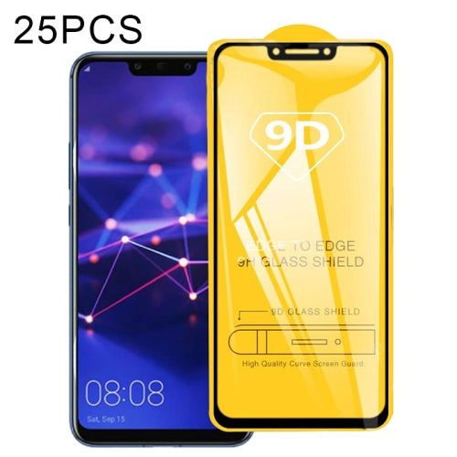 25 PCS 9D Full Glue Full Screen Tempered Glass Film For Huawei Mate 20 Lite