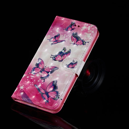 3D Painting Pattern Coloured Drawing Horizontal Flip PU Leather Case with Holder & Card Slots & Wallet For iPhone 7 & 8(Starry Butterflies)