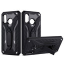 Shockproof TPU + PC Protective Case with Holder For Galaxy A40(Black)