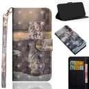 3D Painting Pattern Coloured Drawing Horizontal Flip TPU + PU Leather Case with Holder & Card Slots & Wallet For Google Pixel 3a XL(Cat Tiger)