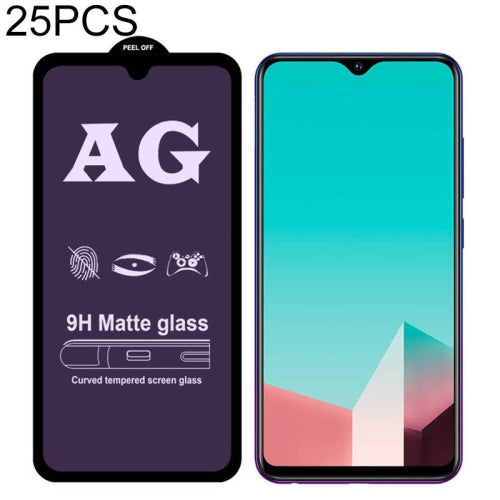 25 PCS AG Matte Anti Blue Light Full Cover Tempered Glass For Vivo S1 Pro