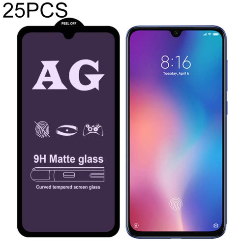 25 PCS AG Matte Anti Blue Light Full Cover Tempered Glass For Xiaomi Redmi K20 & K20 Pro
