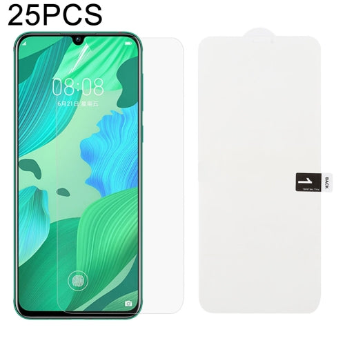 25 PCS Soft Hydrogel Film Full Cover Front Protector with Alcohol Cotton + Scratch Card for Huawei Nova 5