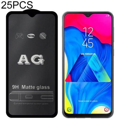 25 PCS AG Matte Frosted Full Cover Tempered Glass For Galaxy A60