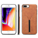 PU + TPU Protective Case with Card Slots for iPhone 7 Plus / 8 Plus(Brown)