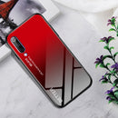 Shockproof Tempered Glass + TPU Case For Xiaomi Mi 9(Black Red)