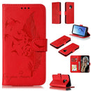 Feather Pattern Litchi Texture Horizontal Flip Leather Case with Wallet & Holder & Card Slots For Galaxy S9(Red)