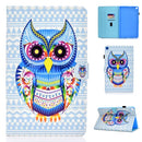 For Galaxy Tab S5e T720 Colored Drawing Stitching Horizontal Flip Leather Case, with Holder & Card Slots(Colored Owl)