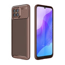 For Huawei nova 8 SE Carbon Fiber Texture Shockproof TPU Case(Brown)