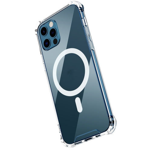 Magsafe Case Clear Four-corner Airbag Shockproof Case with Magnetic For iPhone 11 Pro Max(Transparent)