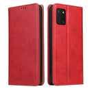 For Samsung Galaxy Note 10 Lite Fierre Shann PU Genuine Leather Texture Horizontal Flip Leather Case with Holder & Card Slots & Wallet(Red)