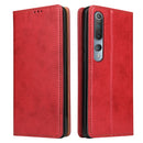 For Xiaomi Mi 10 Fierre Shann PU Genuine Leather Texture Horizontal Flip Leather Case with Holder & Card Slots & Wallet(Red)