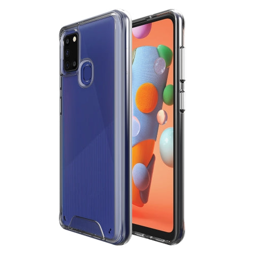 For Samsung Galaxy A21s Scratchproof TPU + Acrylic Space Protective Case(Transparent)