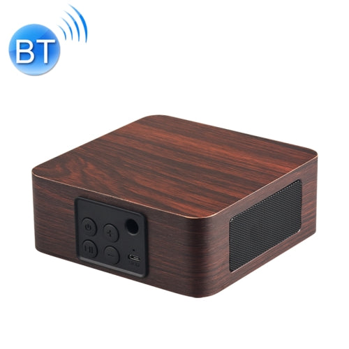 Q1A Bluetooth 4.2 Mini Wooden Double Horns Bluetooth Speaker(Walnut Texture)