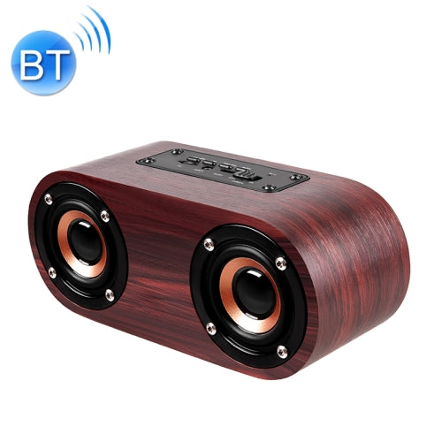 Q8 Bluetooth 4.2 Classic Wooden Double Horns Bluetooth Speaker(Walnut Texture)