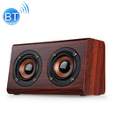 W7 Bluetooth 4.2 Wooden Double Horns Bluetooth Speaker(Red Wood Texture)
