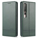 For Xiaomi Mi 10 5G / 10 Pro 5G AZNS Magnetic Calf Texture Horizontal Flip Leather Case with Card Slots & Holder & Wallet(Drak Green)