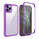 Double-sided Plastic Glass Protective Case For iPhone 11(Purple)