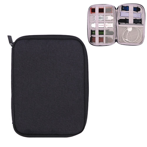 Portable Travel Watchband Strap Storage Bag Protective Box, Style:Single Layer M(Black)