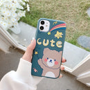 Cartoon Pattern TPU Protective Case For iPhone 12(CUTE Bear)