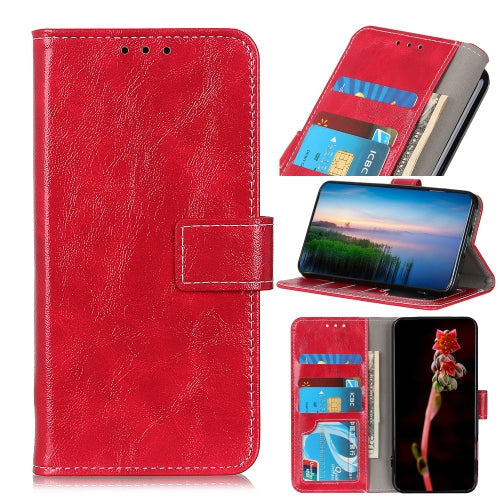 For Huawei Honor 10X Lite Retro Crazy Horse Texture Horizontal Flip Leather Case with Holder & Card Slots & Photo Frame & Wallet(Red)