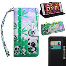 For Samsung Galaxy F41 & M31 3D Painted Pattern Horizontal Flip TPU + PU Leather Case with Holder & Card Slots & Wallet & Lanyard(Bamboo Panda)