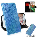 For Galaxy Note 10 Solid Color Colorful Magnetic Buckle Horizontal Flip PU Leather Case with Holder & Card Slots & Wallet & Lanyard(Blue)