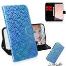 For Galaxy S8 Solid Color Colorful Magnetic Buckle Horizontal Flip PU Leather Case with Holder & Card Slots & Wallet & Lanyard(Blue)