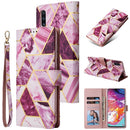 For Samsung Galaxy A70 Marble Bronzing Stitching Horizontal Flip PU Leather Case with Holder & Card Slots & Wallet & Photo Frame(Purple)