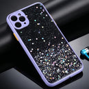 Gradient Glitter Powder Shockproof Protective Case For iPhone 11 Pro(Purple)