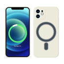 Silicone Full Coverage Shockproof Magsafe Case For iPhone 11 Pro Max(White)